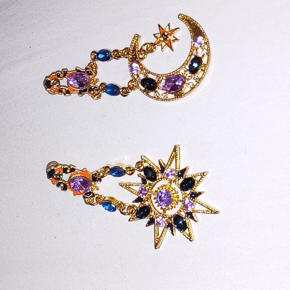 Star and Moon Earrings